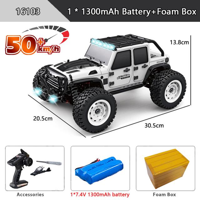 Новый автомобиль 4x4 с дистанционным управлением, 50 км/ч, со светодиодными фонарями, внедорожный 4x4, высокоскоростной дрифтовый монстр-трак, бесщеточный гоночный автомобиль для детей и взрослых, игрушки в подарок