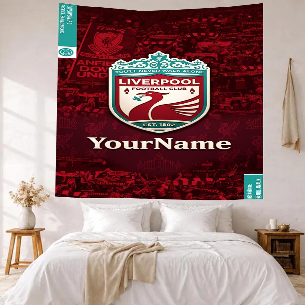 Liverpool Custom Your Name Wall Decor Tapestry Art For Pet Memorial Birthdaywedding Party Backdrop Family Gift