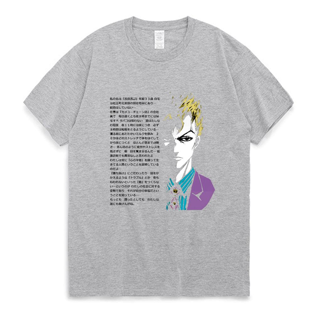 2026 Аниме JoJo's Bizarre Adventure Футболка Мужская Женская С коротким рукавом Вапорвейв Эстетика Футболка с Джотаро Хлопок Куджо Манга Футболка