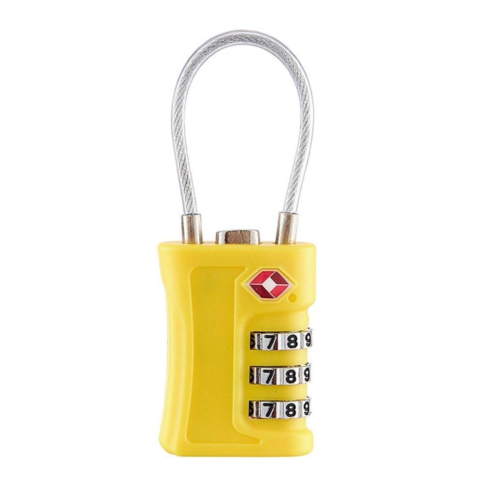 Tool TSA Customs Code Lock Contrast Color Padlock 3 Digit Combination Lock Luggage Password Lock