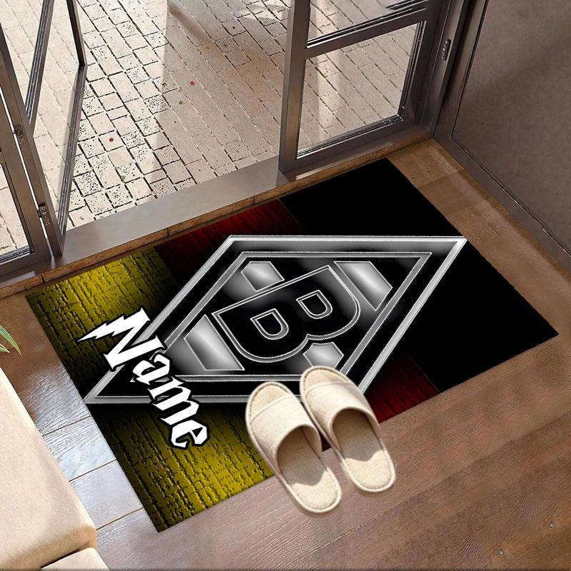 Custom Name Personalized Borussia Monchengladbach Print Carpet, Versatile Home Decor Rug, for Playroom, Apartment, Balcony, Entryway, Hallway Gift