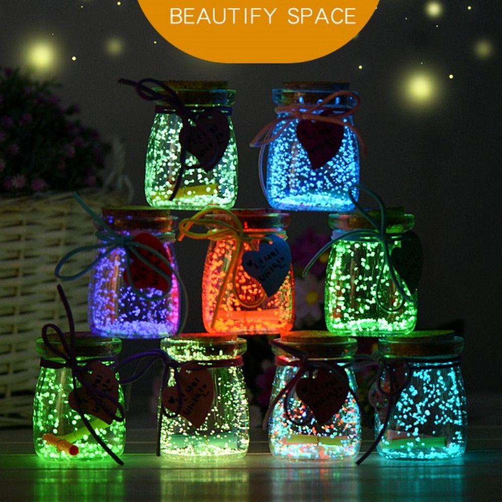 Star Origami Fluorescent Glass Bottle Night Glow Starry Sky Bottle Fluorescent Drift Bottle