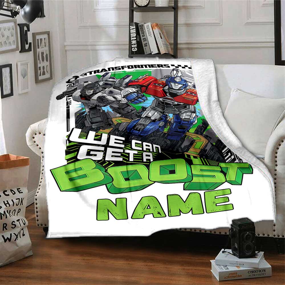 Transformers Fans (17) Personalized Name Blanket Cozy Customizable Blanket Ultra-Soft Versatile for Bed Home Decor Picnics Living Room