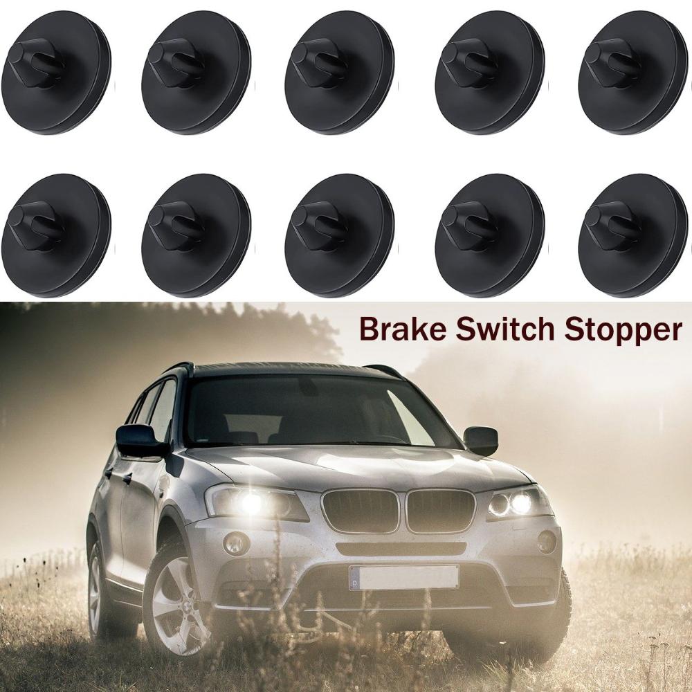 10Pcs Black Parts Lamp Brake Light Switch Stopper Cushion Clutch Brake Pedal Pad