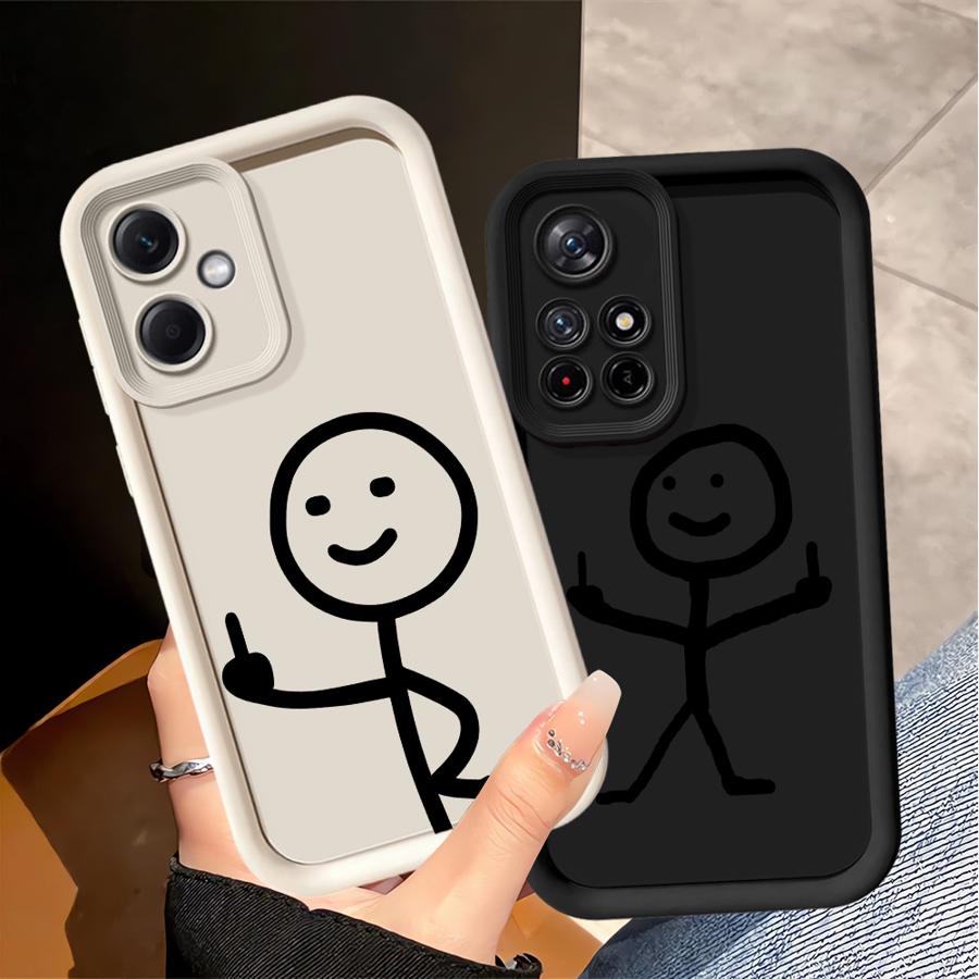 Чехол-бампер Stickman 'Пальцевые люди' для Xiaomi Poco F8 X3 Pro C51 X3 NFC C50 C61