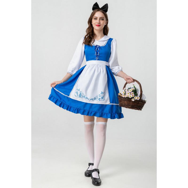 Halloween Alice In Wonderland Adult Maid Dress Blue Maid Dress Cute Princess Dress Parent-Child Dress