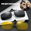 Polarized Clip-on Sunglasses Anti-Glare Protection Flip-up Sunglasses for Men Women Driving Travelling Sunglasses Accessories Eyewear