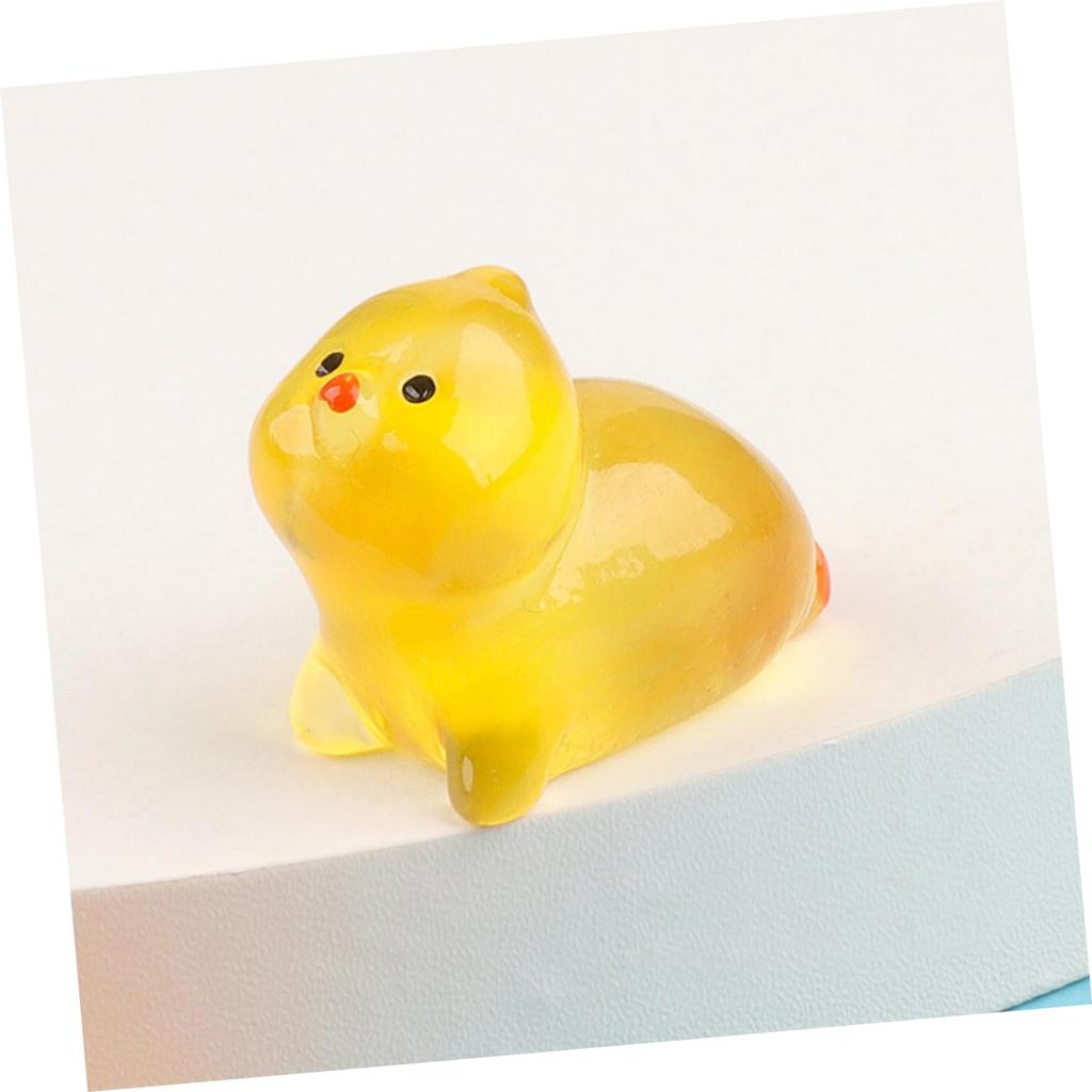 OATIPHO 15 штук Светящийся маленький толстый цыпленок цыпленок Мини цыпленок Светящиеся маленькие цыплята Кукольный цыпленок Моховой пейзаж цыпленок издание Пасха