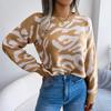 Women's Autumn and Winter Flower Long-sleeved Knit Base Sweater