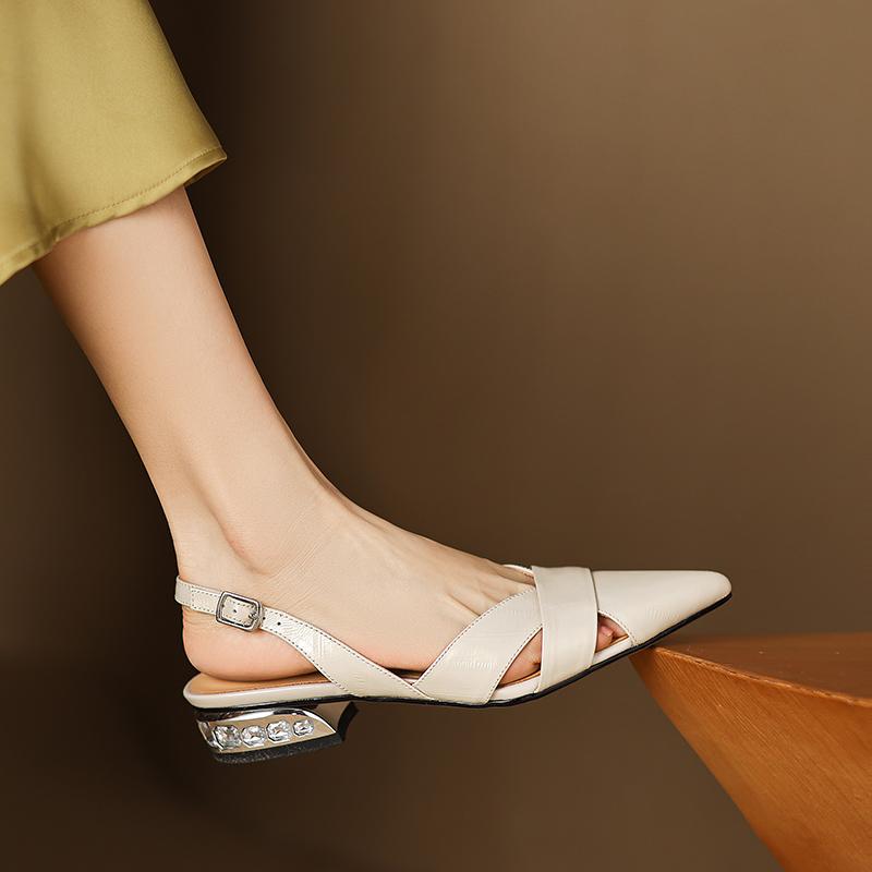 Мода Мода Повседневные Женские Сандалии Ремешок с Пряжкой Обувь Каблуки Женская Обувь Сандалии Женские Натуральная Кожа Девушка Свадебная Обувь Лето