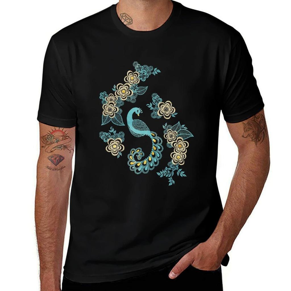 Henna Tattoo Peacock TShirt Cool Dry PerforUnisexce TShirt