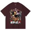 230 Gsm 100% Cotton Attack on Titan V4 Print Unisex Heavy Cotton T Shirt