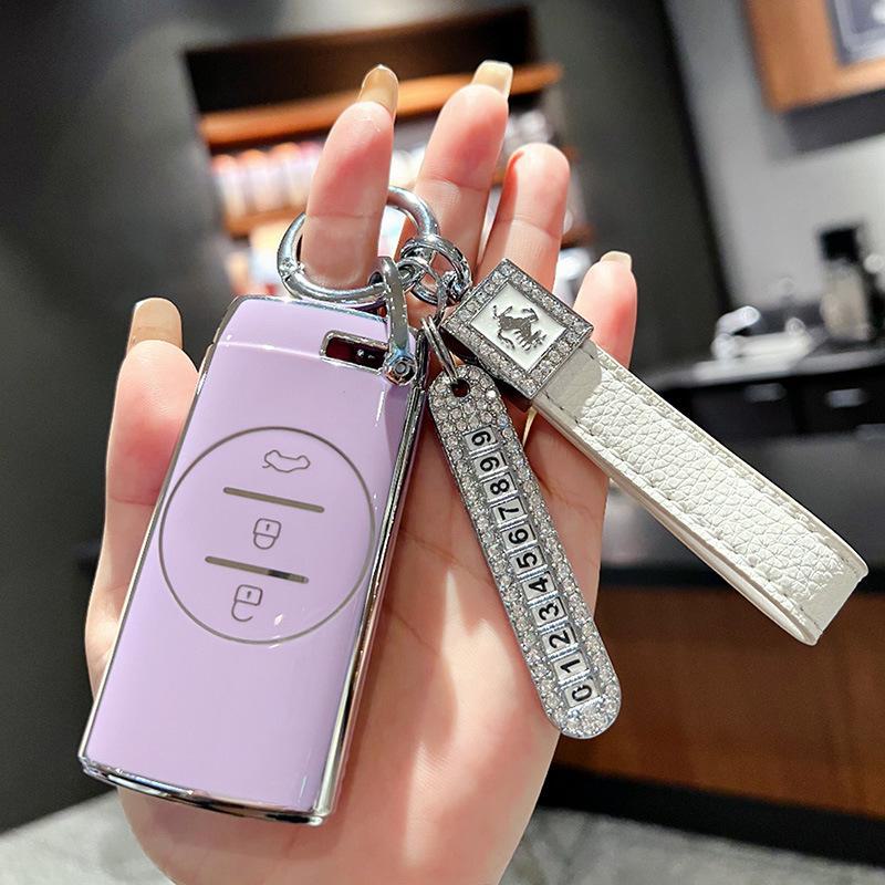Чехол для ключа Chery Xingtu TX Tiggo 7 для 21 модели — высококачественный чехол с пряжкой для автомобилей Zhuifeng Lingyun Lanyue LX, 3X и 5X.