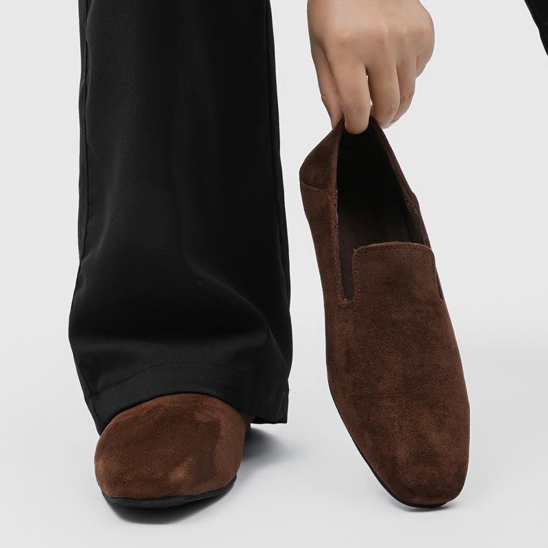 Весенние новые французские ретро туфли с косым квадратным носком для поездок на работу, простые ленивые туфли на плоской подошве с одной педалью, пара одиночных туфель 8912