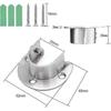 Stainless curtain-rod bracket single set, screws included