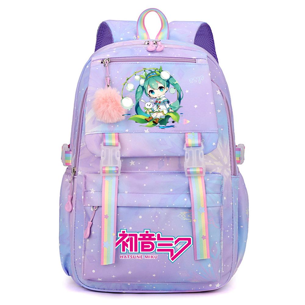 Аниме Аниме Хацунэ Мику С принтом Большой вместимости Водонепроницаемый рюкзак Подросток Студент Девочка Мальчик Школьная сумка Сумка для книг Дорожная сумка