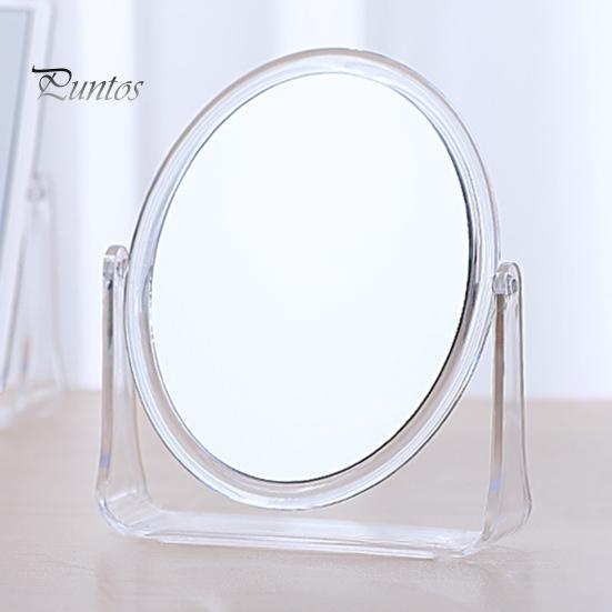 Зеркало для макияжа с увеличением 1/5/7X, двухстороннее, вращающееся на 360 градусов, портативное, круглое, акриловое, настольное, с увеличением, для мужчин и женщин