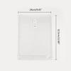 12Pcs A4 File Folders with String Lock Office File Bags Waterproof PP File Wallet Clear Document Folder for Adult Office