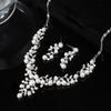 Pearl Necklace Earrings Two Piece Set Fashionable