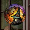 2D Holiday Pendants Halloween Acrylic Stained Glass Window Decorations Garden Decorations Home Porch Decorations