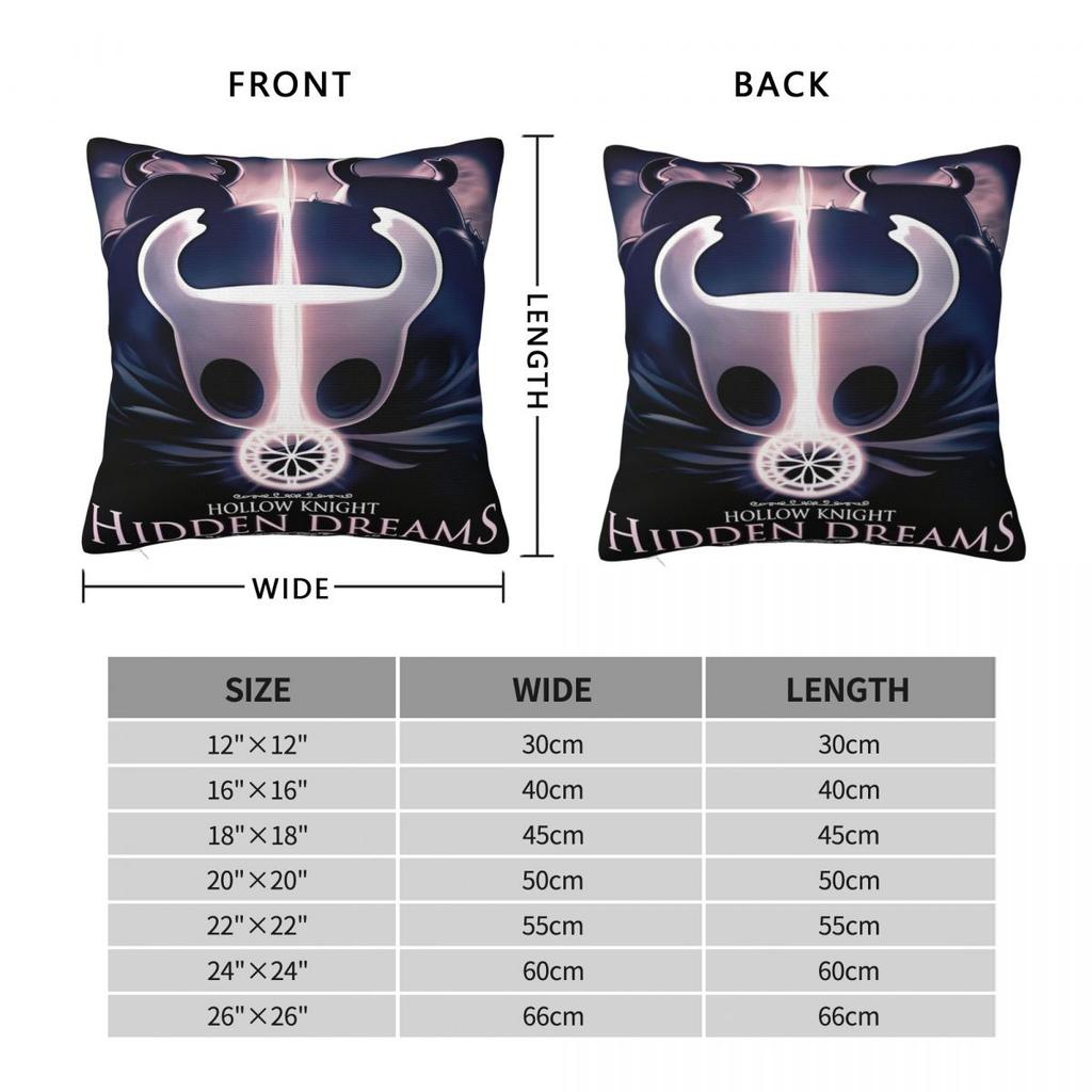 Hollow Knight Funny Games Printed Pillowcase Cushion Cover Pillow Covers Y2K Seat Decorations Square Multi-Size