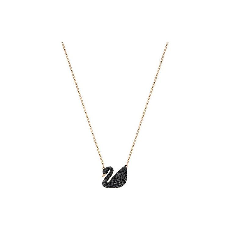 Swarovski Черный Лебедь Большой Хрустальный Позолоченный Розовым Золотом Имитация Хрусталя Ожерелье Женское ожерелье 5204134