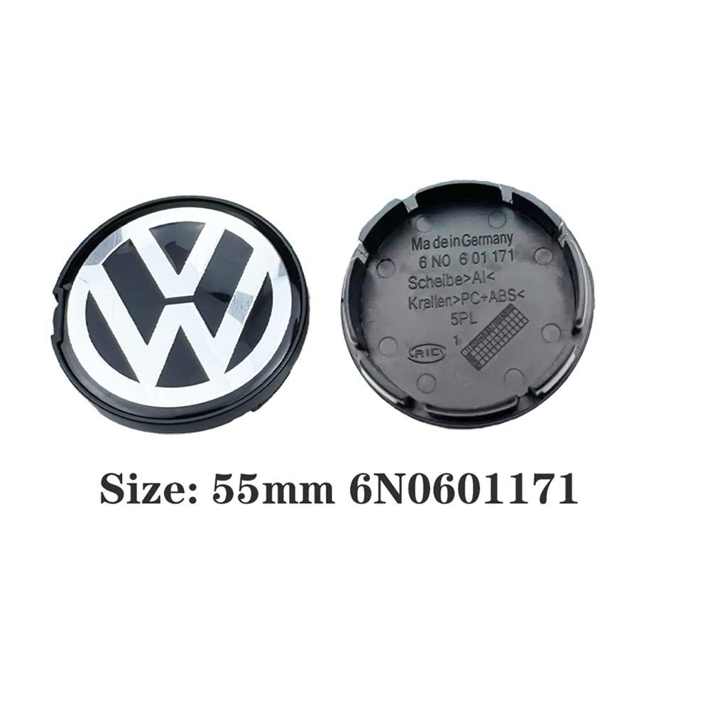 New 2026 4pcs 55mm 56mm 65mm 70mm 76mm Car Wheel Center Caps Hubcap Cover for VW Volkswagen Jetta MK5 Golf Passat styling 3B7601171 zs1