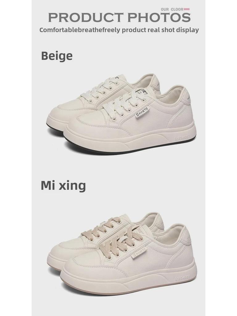 Женские кроссовки на платформе из натуральной кожи — весна/осень 2024 г., визуально увеличивающие рост, модная спортивная/повседневная обувь.
