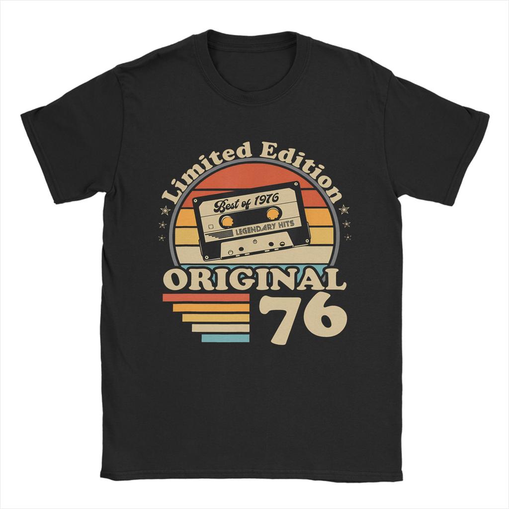 Vintage 1976 Limited Edition T Shirt Beach  Hipster TShirts Unisexs 100 Cotton O Neck Plus Size Tees ShortSleeved Retro Tshirt