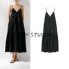 Summer New Product Women's Clothes Seaside Vacation Style Patchwork Hem V-neck Strap Midi Skirt Length Dress 4772215
