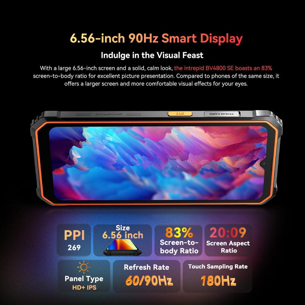 Blackview Защищенный телефон BV4800 SE 4 ГБ 64 ГБ 5100 мАч Android 15 смартфон