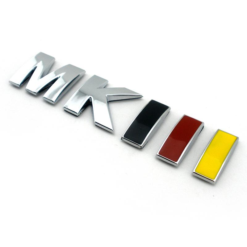 AABLB1 OEM Service MKIII Grill Emblem 2.0V 2.4T 2.6T Plastic Chrome Badge 3D Car Logo Mk3 Car Trunk Sticker For Volkswagen