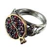 Vintage Faux Gemstone Rattan Pomegranate Ring Women Wedding Engagement Jewelry