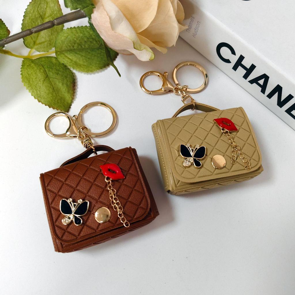 Мини брелок-подвеска для сумки в стиле аргайл и кошелек для монет