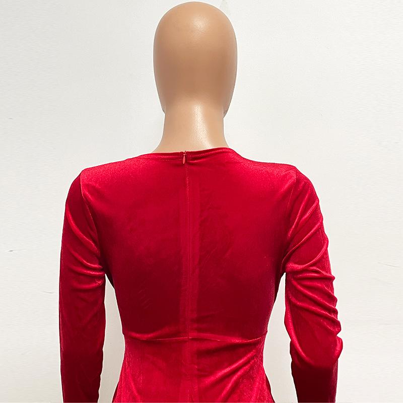 GMXIA Женский флисовый комбинезон с длинными рукавами и глубоким V-образным ремнем