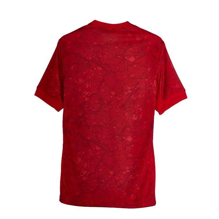 Nike Dri-Fit 2025 Чанчунь Ятай Домашняя версия для фанатов Логотип V-образный вырез Короткий рукав Футбольная футболка Мужские топы Красный HM6179-611