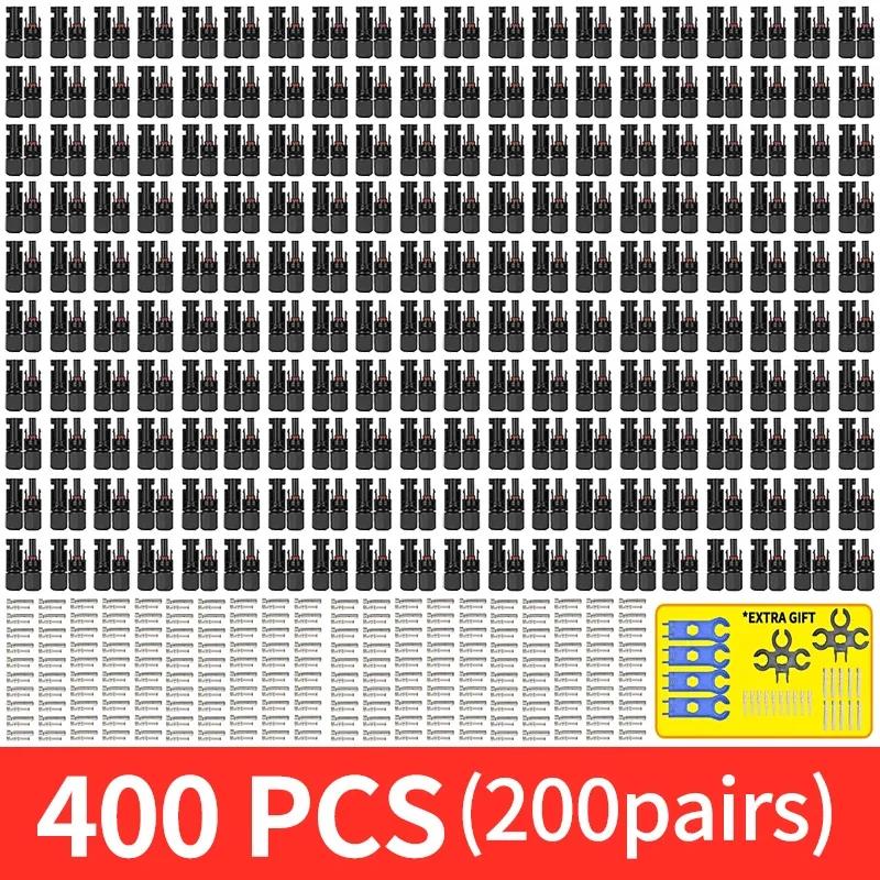 Комплект соединителей для солнечных панелей 600/400/200/100/10 шт., PV-вилка 1000 В постоянного тока 30 А, для фотоэлектрического кабеля MC 2,5/4/6 мм²