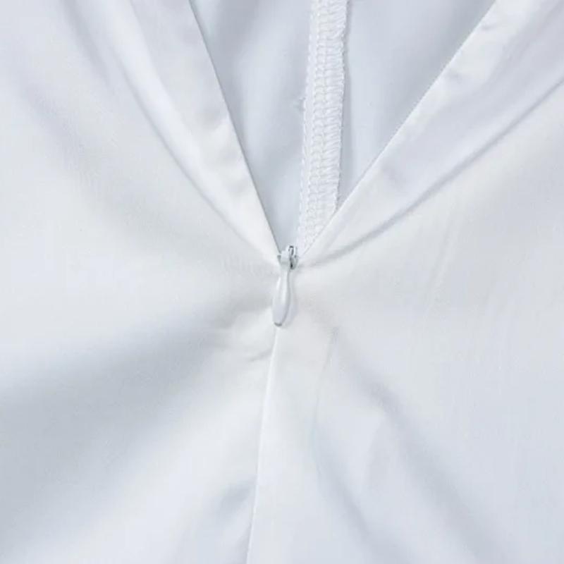 Европейское и американское элегантное однотонное мини-платье без рукавов с подтяжками и кружевной кромкой в стиле Y2K