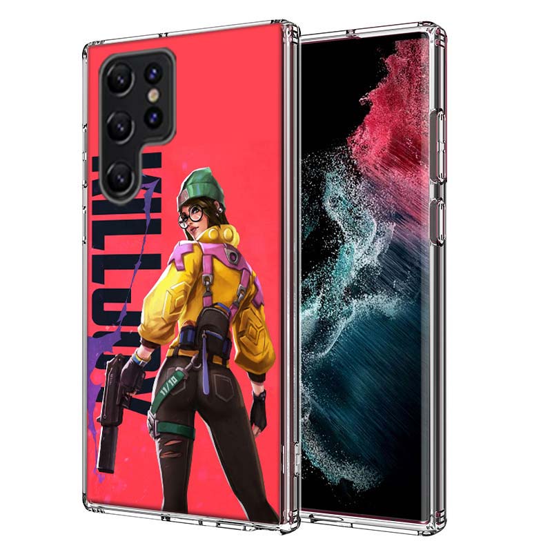 Чехол для телефона Valorant Killjoy Capa для Samsung S26 Ultra S25 Edge Galaxy S23 S21 S20 S24 FE S22 S10 Plus Прозрачная ТПУ оболочка Coq