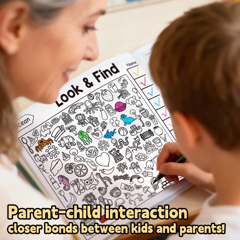 32 Pages Without Repetition Search For Items Game Look And Find Coloring Book Develop Kids Focus And Observation Exercise Book
