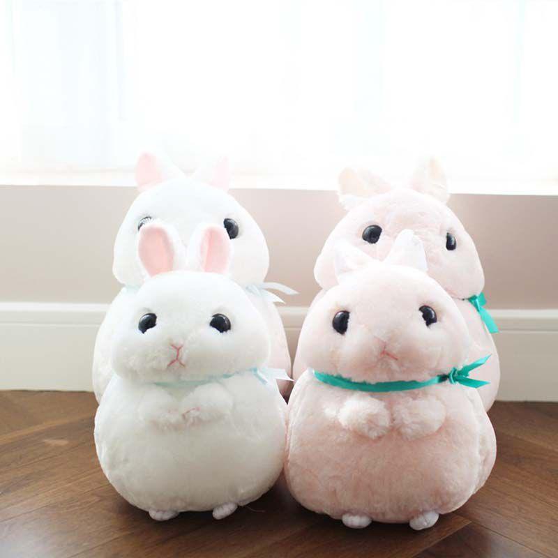 Charming Cute Kids Baby Plush Soft Bunny Pink White Rabbit Doll Ideal For Gift Giving