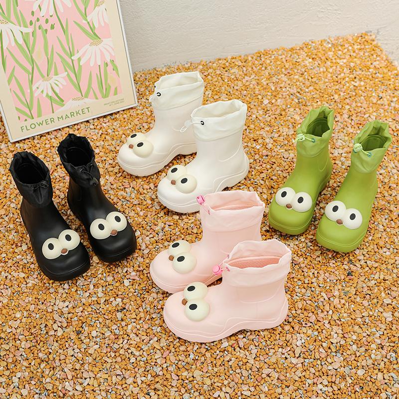 Унисекс дождевые сапоги для взрослых, фабричные сапоги, женская обувь с круглым носком, стелька EVA для всех сезонов, дождевые сапоги для женщин