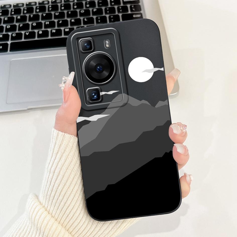 For Huawei P60 Pro Case MNA-LX9 Shockproof Cover Cute Cartoon Square Lens Protection Bumper For Huawei P60 Art P 60 P60Pro Funda