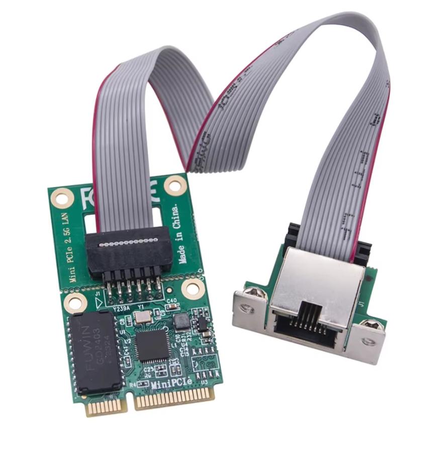 Сетевой адаптер M2 RJ45 на чипе RTL8125BG, сетевая карта Gigabit Ethernet M.2 2.5G/1000/100 Мбит/с, сетевая карта на шине PCIE