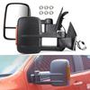 Extendable Towing Mirrors For Mazda BT-50 2012-ON 2PCS With Indicators Black