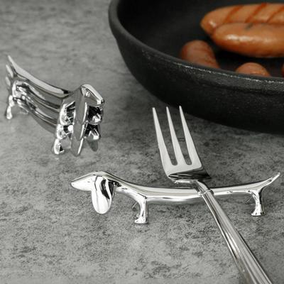 4 шт. держатель для палочек для еды милый такса олень форма цинковый сплав ложка вилка