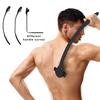 2-In-1 Men Back Shaver with Silicone Long Handle Bath Shower Body Back Scrubber Hair Trimmer Ergonomic Manual Wet Dry Hair Remover Tools
