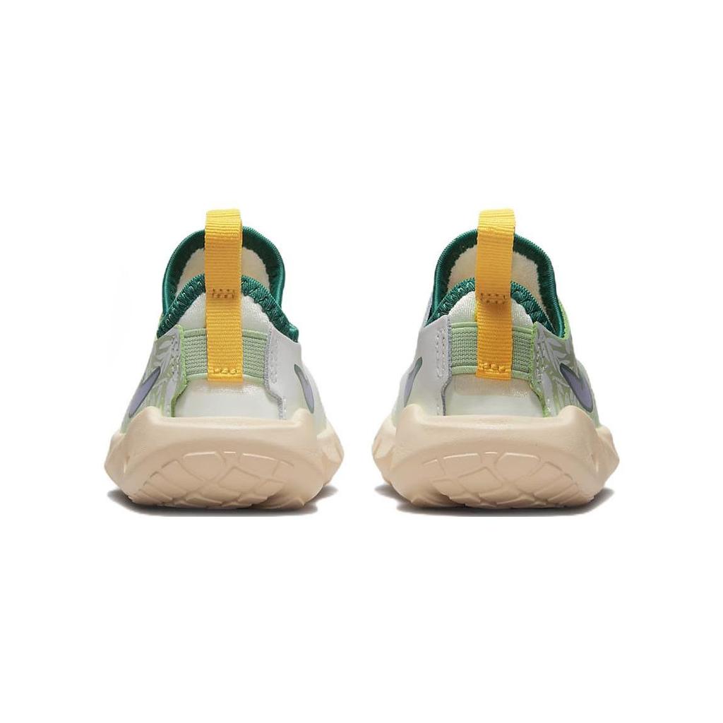 Nike Кроссовки Flex Runner 2 Lil с противоскользящей подошвой, амортизацией, износостойкие, низкие, для бега, белые с зеленым, для младенцев и малышей DQ0575-100