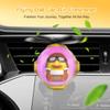 Yellow Duck Car Air Freshener With 6 Colors LED Lights & 4 Scented Pads – Light Scent, Decorative Auto Accessories