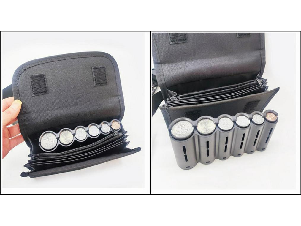 USD Coin Tube 600D Oxford Cloth Fanny Pack – Wallet Storage & Change Bag